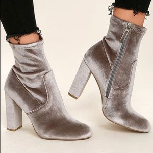 Steve Madden velvet booties